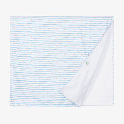 إف إس بيبي-Blue & White Stripe Towel (134cm) | Childrensalon Outlet