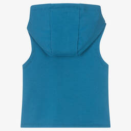 FS Baby-Boys Blue Cotton Monster Zip-Up Top | Childrensalon Outlet