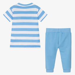 FS Baby-Boys Blue Cotton Trouser Set | Childrensalon Outlet