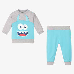 FS Baby-Boys Blue & Grey Tracksuit  | Childrensalon Outlet