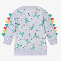 FS Baby-Boys Grey Cotton Dinosaur Sweatshirt | Childrensalon Outlet