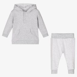 FS Baby-Boys Grey Cotton Tracksuit | Childrensalon Outlet