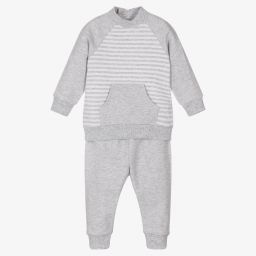 FS Baby-Boys Grey Cotton Tracksuit | Childrensalon Outlet