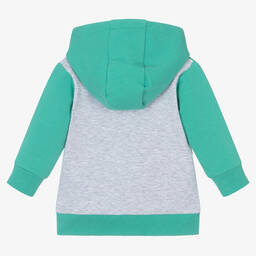 FS Baby-Boys Grey & Grey Dinosaur Zip-Up Top | Childrensalon Outlet