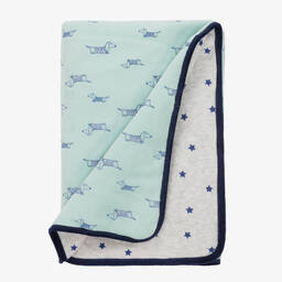 FS Baby-Boys Grey Padded Cotton Blanket (80cm) | Childrensalon Outlet