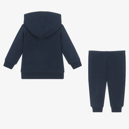 FS Baby-Boys Navy Blue Cotton Trouser Set | Childrensalon Outlet