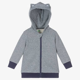 FS Baby-Boys Navy Blue Striped Zip-Up Hoodie | Childrensalon Outlet