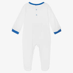 FS Baby-Boys White Cotton Babygrow | Childrensalon Outlet