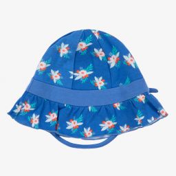 FS Baby-Girls Blue Organic Cotton Hat | Childrensalon Outlet
