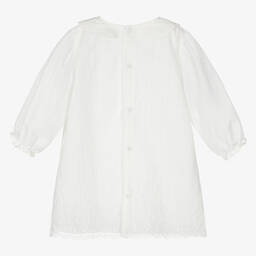 FS Baby-Girls Ivory Silver Striped Dress | Childrensalon Outlet