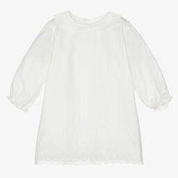 FS Baby-Girls Ivory Silver Striped Dress | Childrensalon Outlet