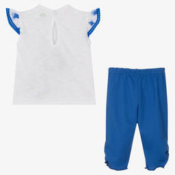 FS Baby-Girls White & Blue Leggings Set | Childrensalon Outlet