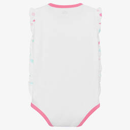 إف إس بيبي-Girls White Cotton Unicorn Bodyvest | Childrensalon Outlet