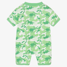FS Baby-Green Cotton Dinosaur Baby Shortie | Childrensalon Outlet