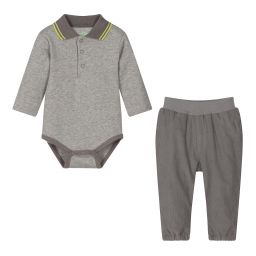 إف إس بيبي-Grey Cotton Trousers Set | Childrensalon Outlet