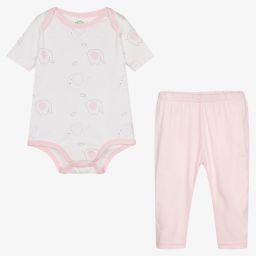 إف إس بيبي-Pink Cotton Baby Leggings Set | Childrensalon Outlet