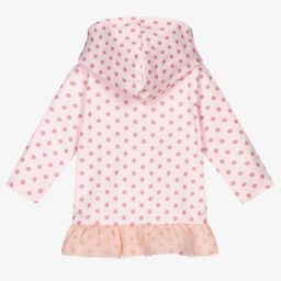 FS Baby-Pink Cotton Zip-Up Hooded Top | Childrensalon Outlet