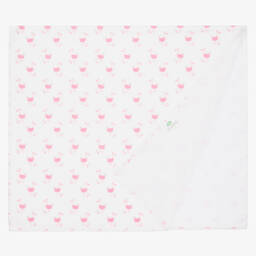 إف إس بيبي-White & Pink Baby Towel (135cm) | Childrensalon Outlet