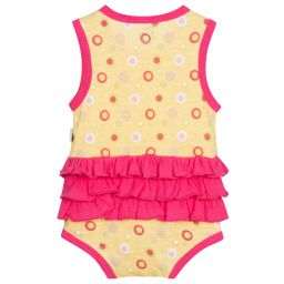 FS Baby-Yellow & Pink Bodysuit | Childrensalon Outlet