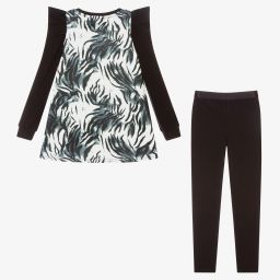 Fun & Fun-Black Dress & Leggings Set | Childrensalon Outlet