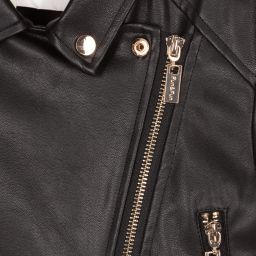 Fun & Fun-Black Faux Leather Jacket | Childrensalon Outlet