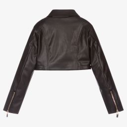 Fun & Fun-Black Faux Leather Jacket | Childrensalon Outlet