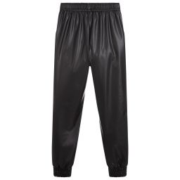 Fun & Fun-Black Faux Leather Trousers | Childrensalon Outlet