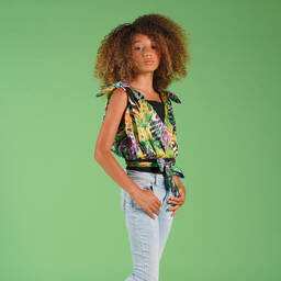 Fun & Fun-Черно-зеленый боди с принтом джунглей | Childrensalon Outlet