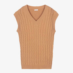 Fun & Fun Шик-Бежевая безрукавка крупной вязки | Childrensalon Outlet