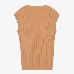 Fun & Fun Шик-Бежевая безрукавка крупной вязки | Childrensalon Outlet
