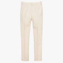 Fun & Fun Шик-Бежевые брюки из твила для девочек | Childrensalon Outlet