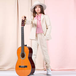 Fun & Fun Шик-Бежевые брюки из твила для девочек | Childrensalon Outlet