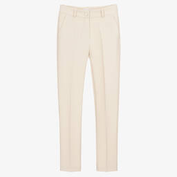 Fun & Fun Шик-Бежевые брюки из твила для девочек | Childrensalon Outlet