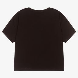 Fun & Fun-Girls Black Boxy T-Shirt | Childrensalon Outlet