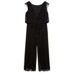 Fun & Fun Couture-جمبسوت شيفون لون أسود للبنات | Childrensalon Outlet