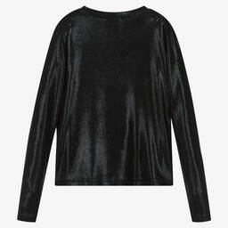 Fun & Fun-Girls Black Crew Neck Top | Childrensalon Outlet