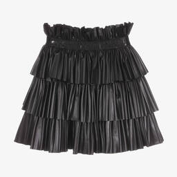 Fun & Fun-Черная юбка из искусственной кожи для девочек | Childrensalon Outlet