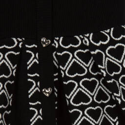 Fun & Fun-Girls Black Heart Knit Dress | Childrensalon Outlet