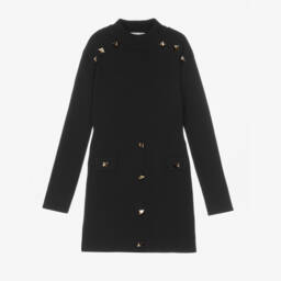 Fun & Fun-Girls Black Ribbed Knit Dress | Childrensalon Outlet