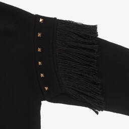 Fun & Fun-Girls Black Studded Sweater | Childrensalon Outlet