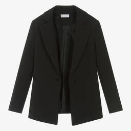 Fun & Fun-Girls Black Tailored Twill Blazer | Childrensalon Outlet