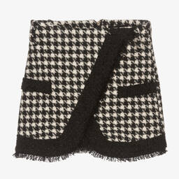 Fun & Fun-Черно-белая юбка в гусиную лапку | Childrensalon Outlet