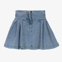 Fun & Fun-Girls Blue Denim Buttons Skirt | Childrensalon Outlet