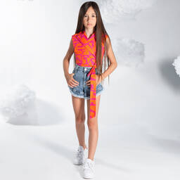 Fun & Fun-Голубые шорты из потертого денима | Childrensalon Outlet