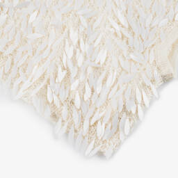 Fun & Fun-Кремовый трикотажный топ с цветочными пайетками для девочек | Childrensalon Outlet