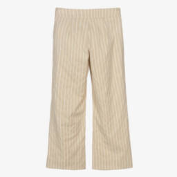 Fun & Fun-Элегантные бежевые брюки в полоску для девочек | Childrensalon Outlet