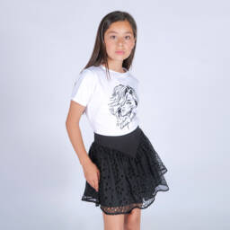 Fun & Fun-Элегантная черная юбка с люверсами для девочек | Childrensalon Outlet