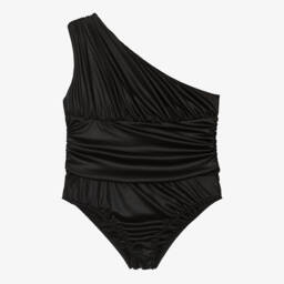 Fun & Fun Couture-بلوزة سوداء أنيقة بكتف واحد للبنات | Childrensalon Outlet