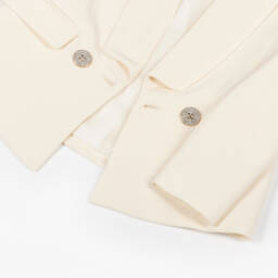 Fun & Fun-Girls Elegant Ivory Buttoned Jacket | Childrensalon Outlet