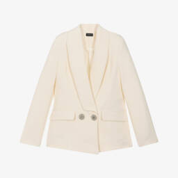 Fun & Fun-Girls Elegant Ivory Buttoned Jacket | Childrensalon Outlet